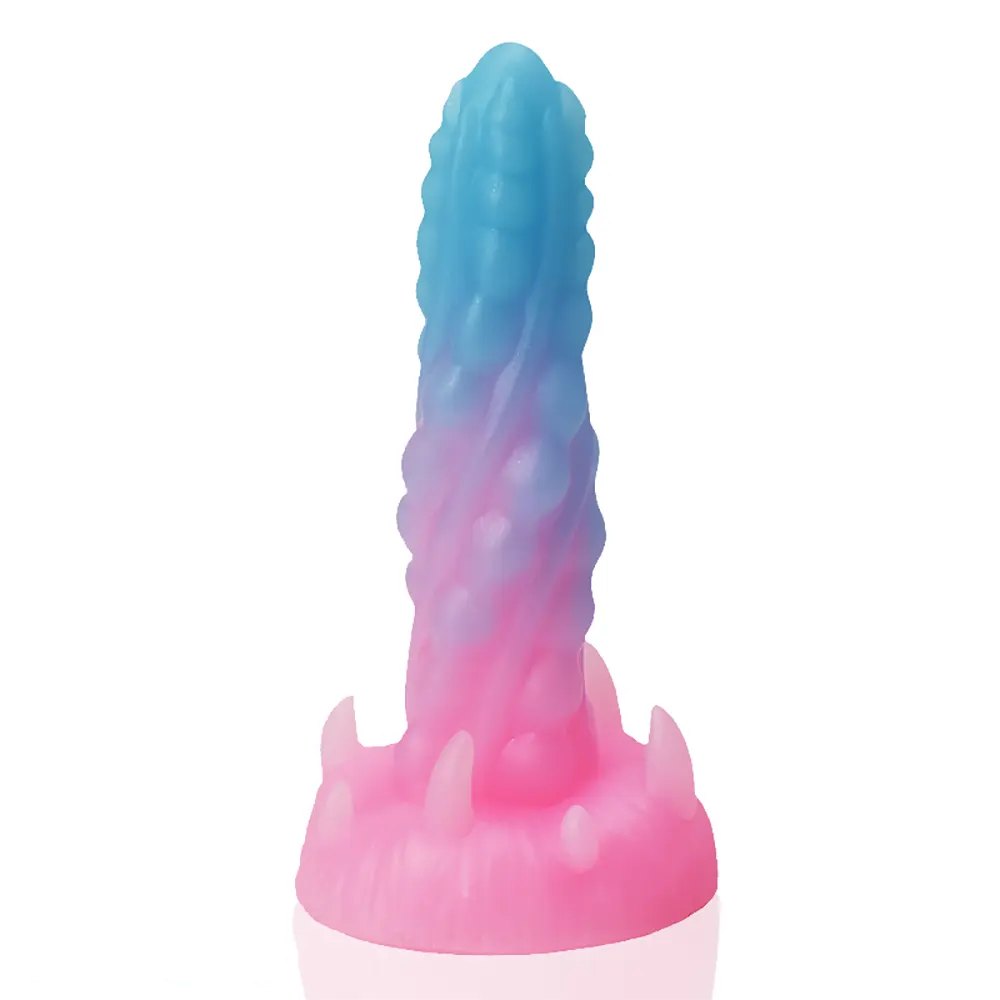 Luminous spiked fantasy silicone dildo, photo 2