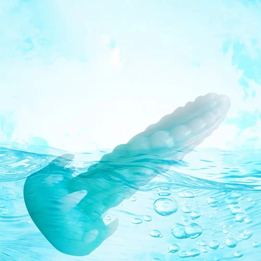 Luminous spiked fantasy silicone dildo, photo 6