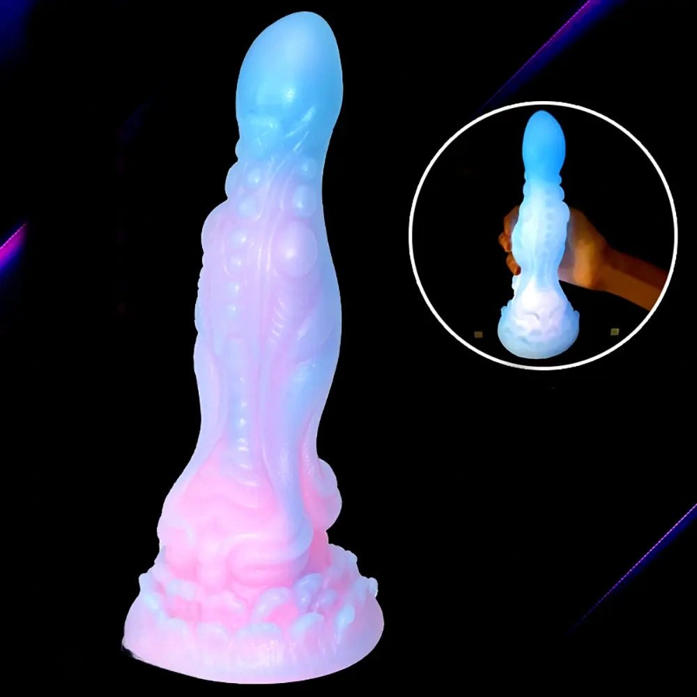 Luminous tentacle style fantasy dildo, photo 3
