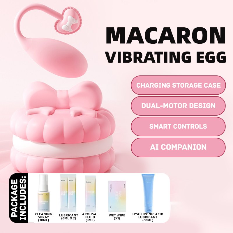 Pink macaron-shaped bullet egg vibrator, photo 11