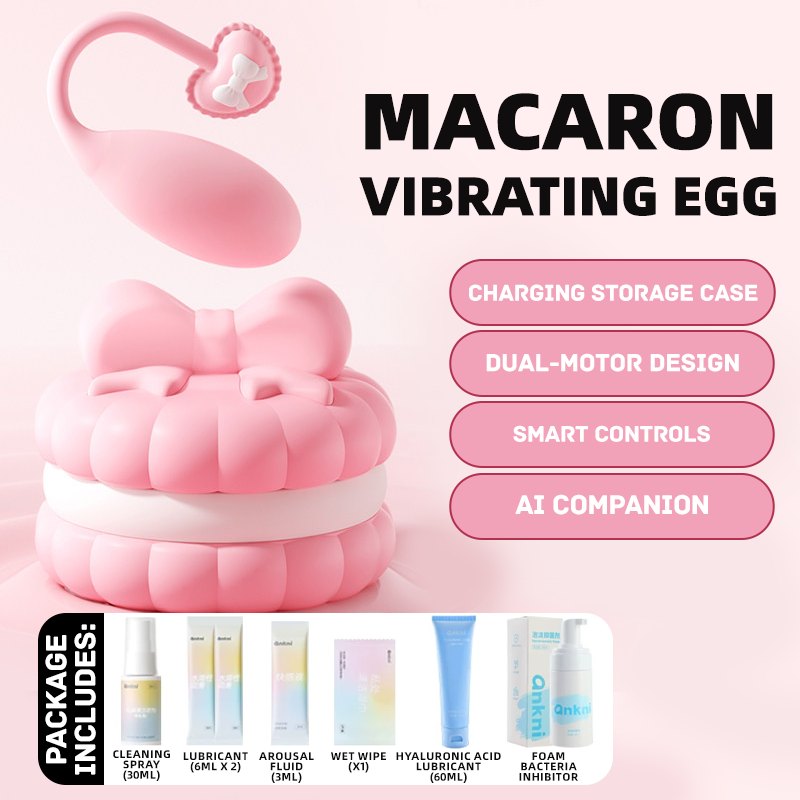 Pink macaron-shaped bullet egg vibrator, photo 7