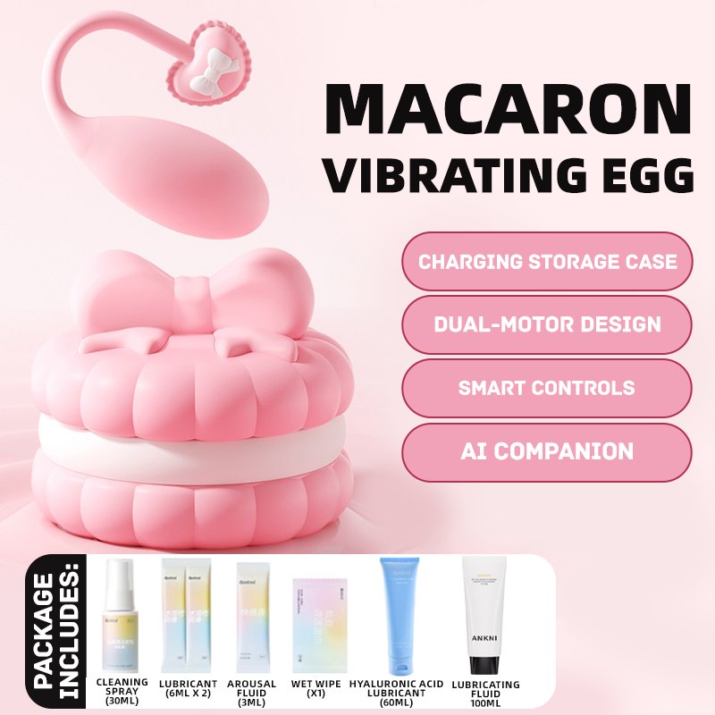 Pink macaron-shaped bullet egg vibrator, photo 8