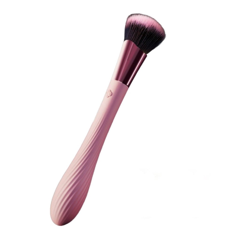 Pink makeup brush clitoral vibrator, photo 1