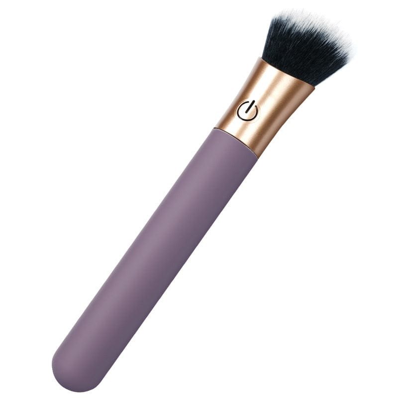Light Purple makeup brush shaped g-spot and clitoral vibrator