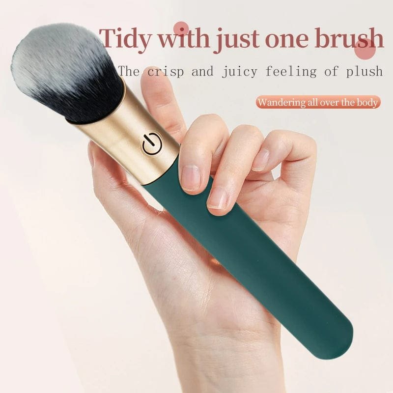 Makeup brush shaped g-spot and clitoral vibrator, photo 3