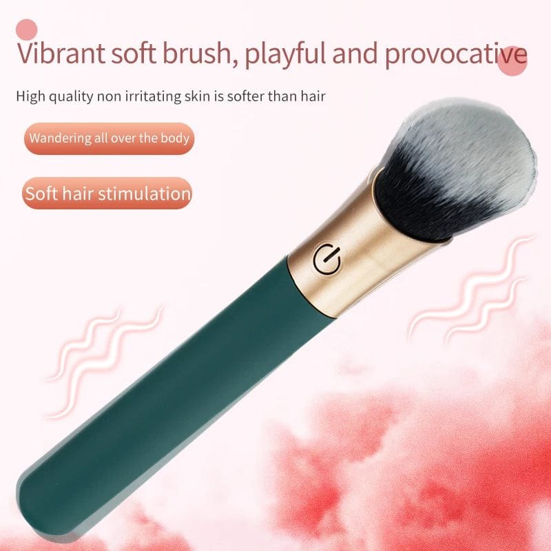 Makeup brush shaped g-spot and clitoral vibrator, photo 4