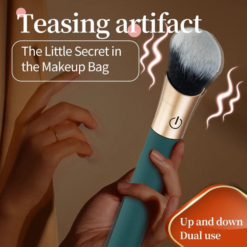 Makeup brush shaped g-spot and clitoral vibrator, photo 5