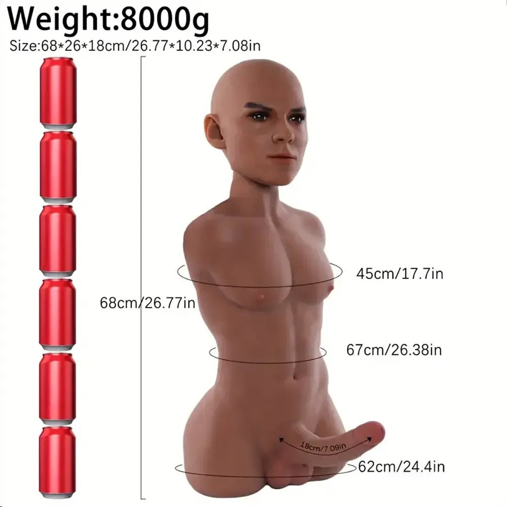 Flesh silicone male torso doll, photo 6