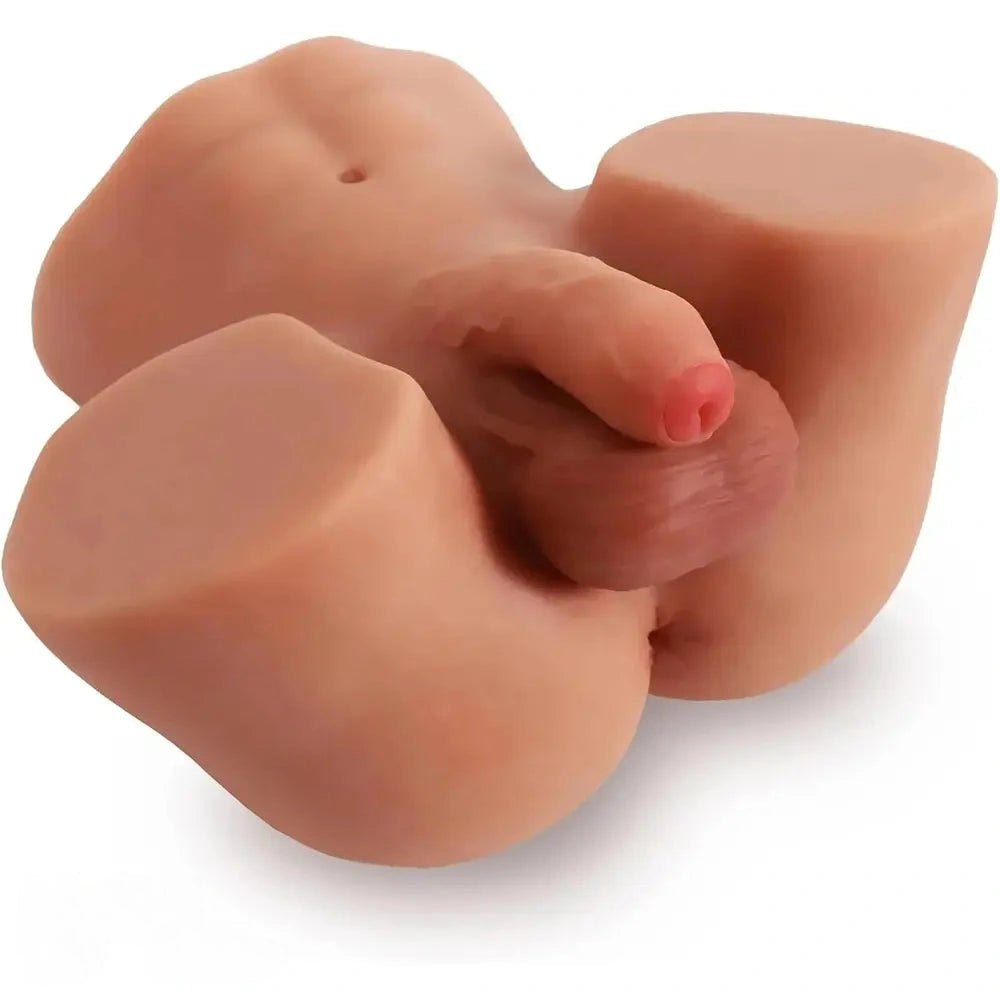 Flesh tone male torso doll with dildo, photo 1
