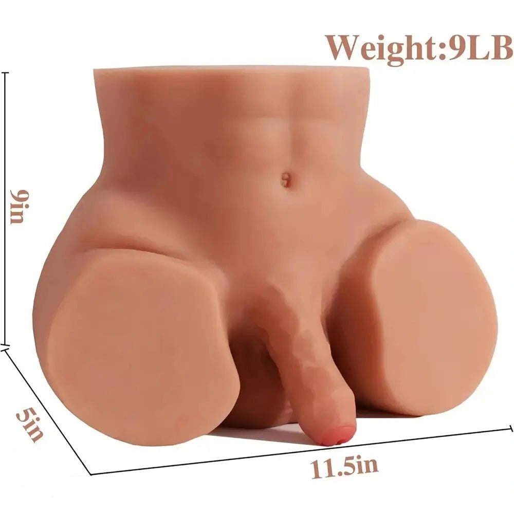 Flesh tone male torso doll with dildo, photo 6