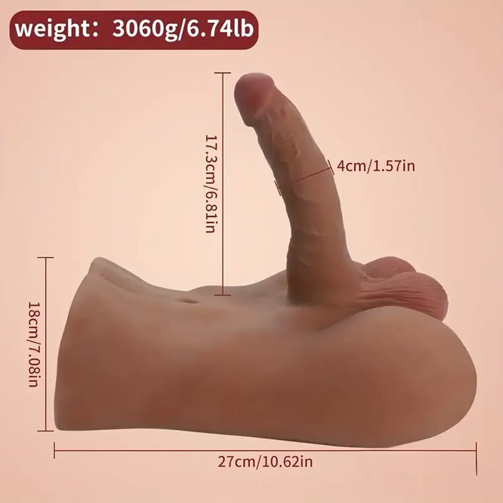 Flesh-tone male torso with dildo, photo 5