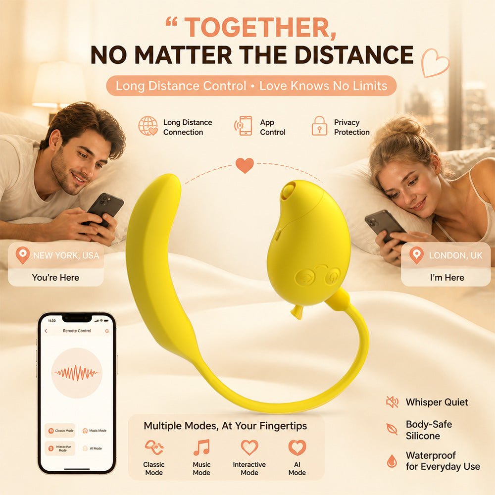 Yellow mango-shaped silicone suction vibrator, photo 9