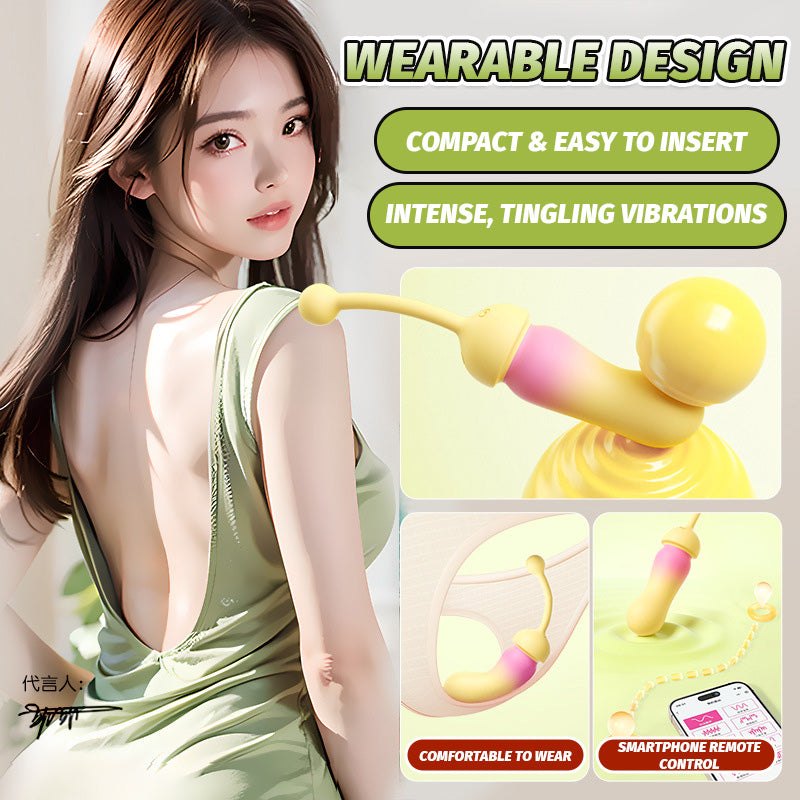 Yellow mango shaped g-spot bullet vibrator, photo 5