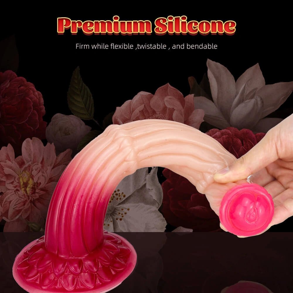 Marble swirl 3d printed silicone dildo, photo 5
