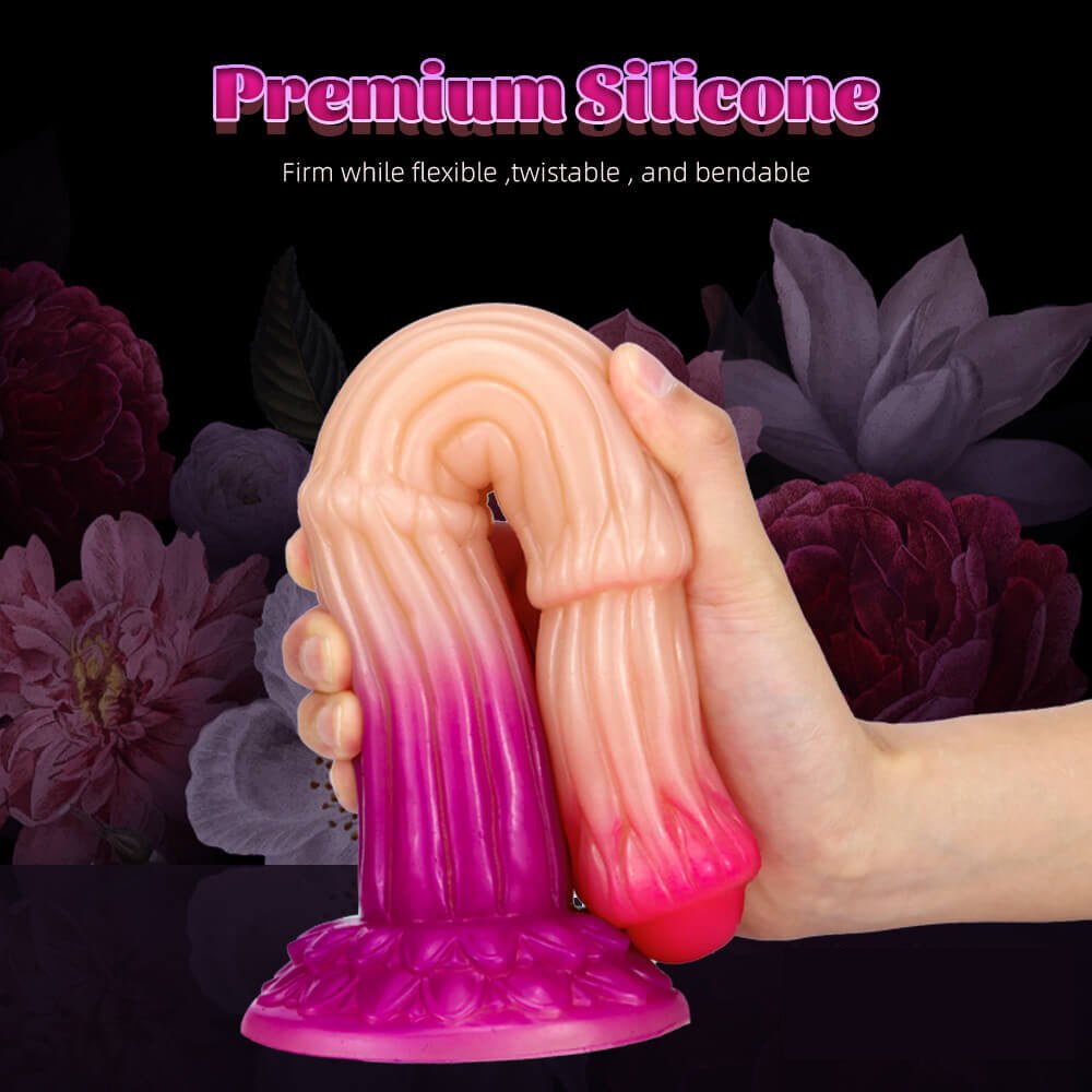 Marble swirl 3d printed silicone dildo, photo 8