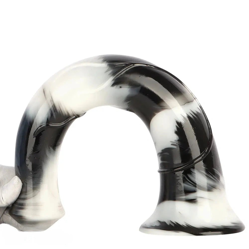 Marbled cone pvc dildo, photo 3