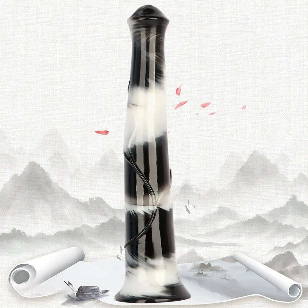 Marbled cone pvc dildo, photo 5