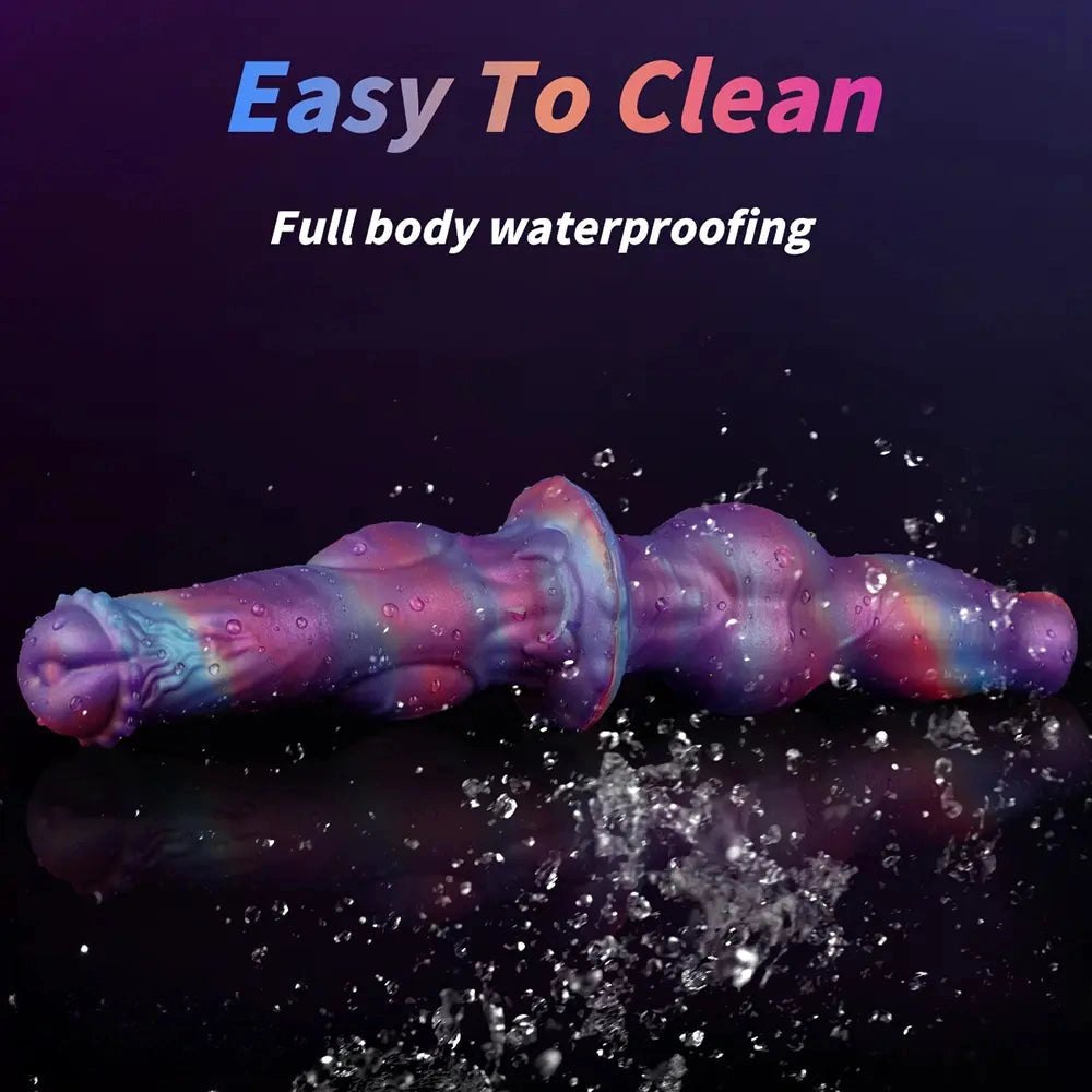 Purple marbled double knot dildo, photo 13