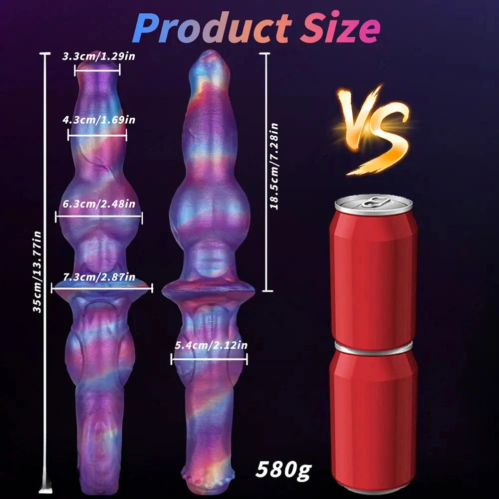 Purple marbled double knot dildo, photo 14