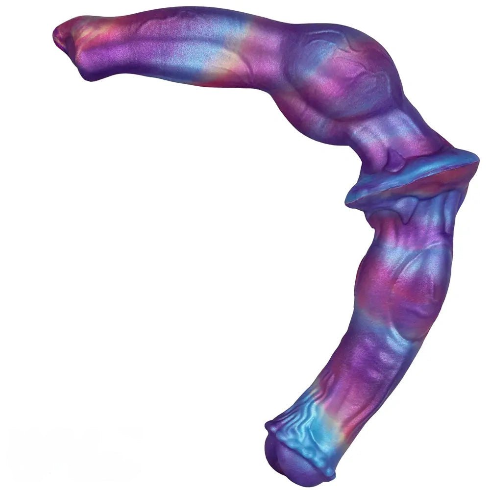 Purple marbled double knot dildo, photo 2