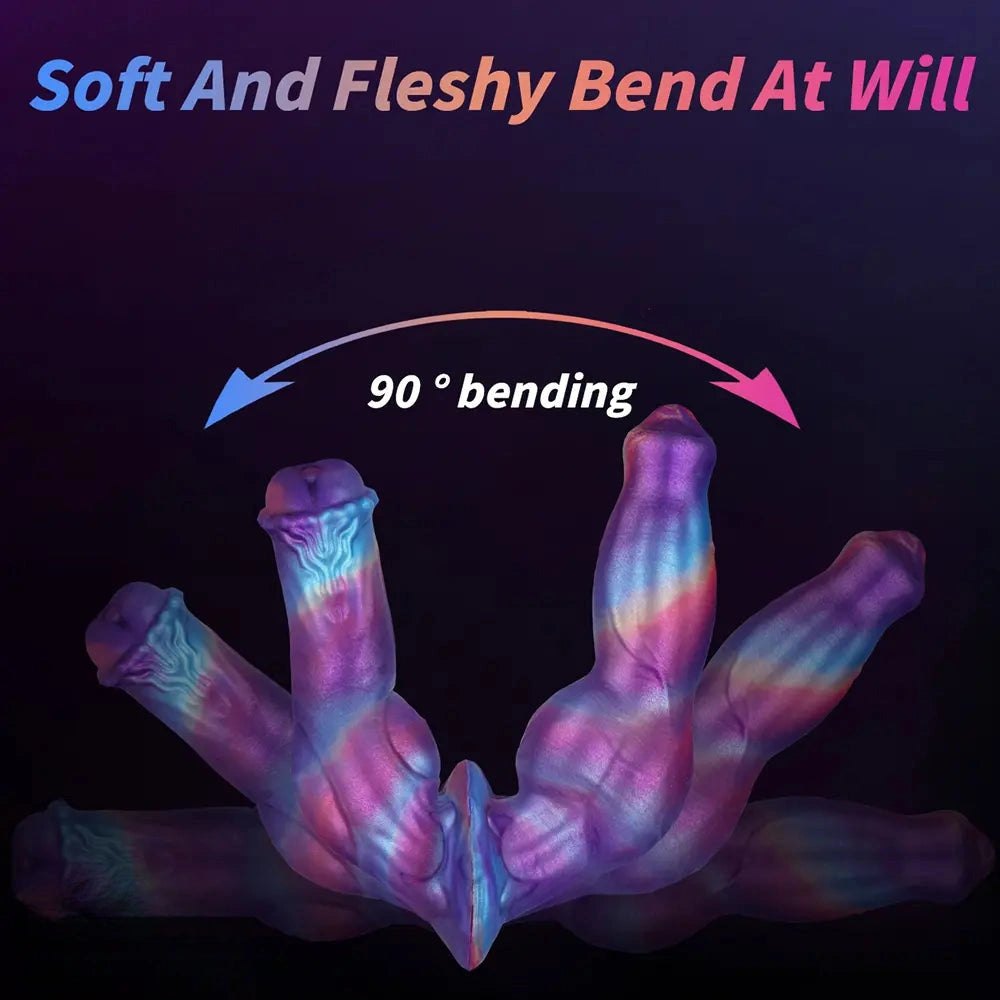 Purple marbled double knot dildo, photo 8