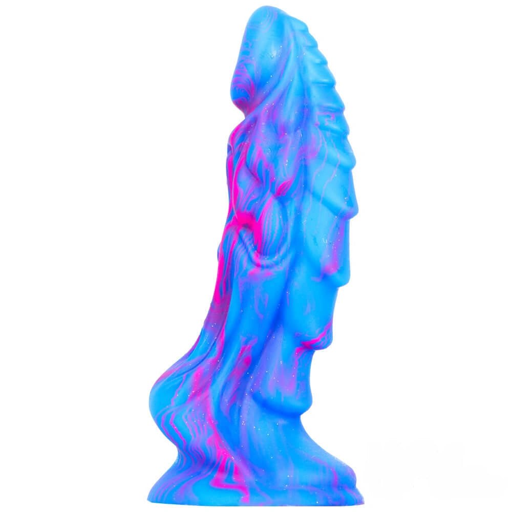 Blue and pink marbled dragon dildo, photo 1