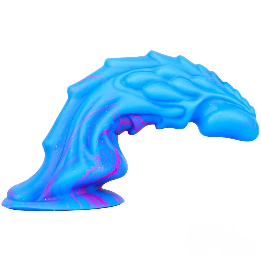 Blue and pink marbled dragon dildo, photo 5