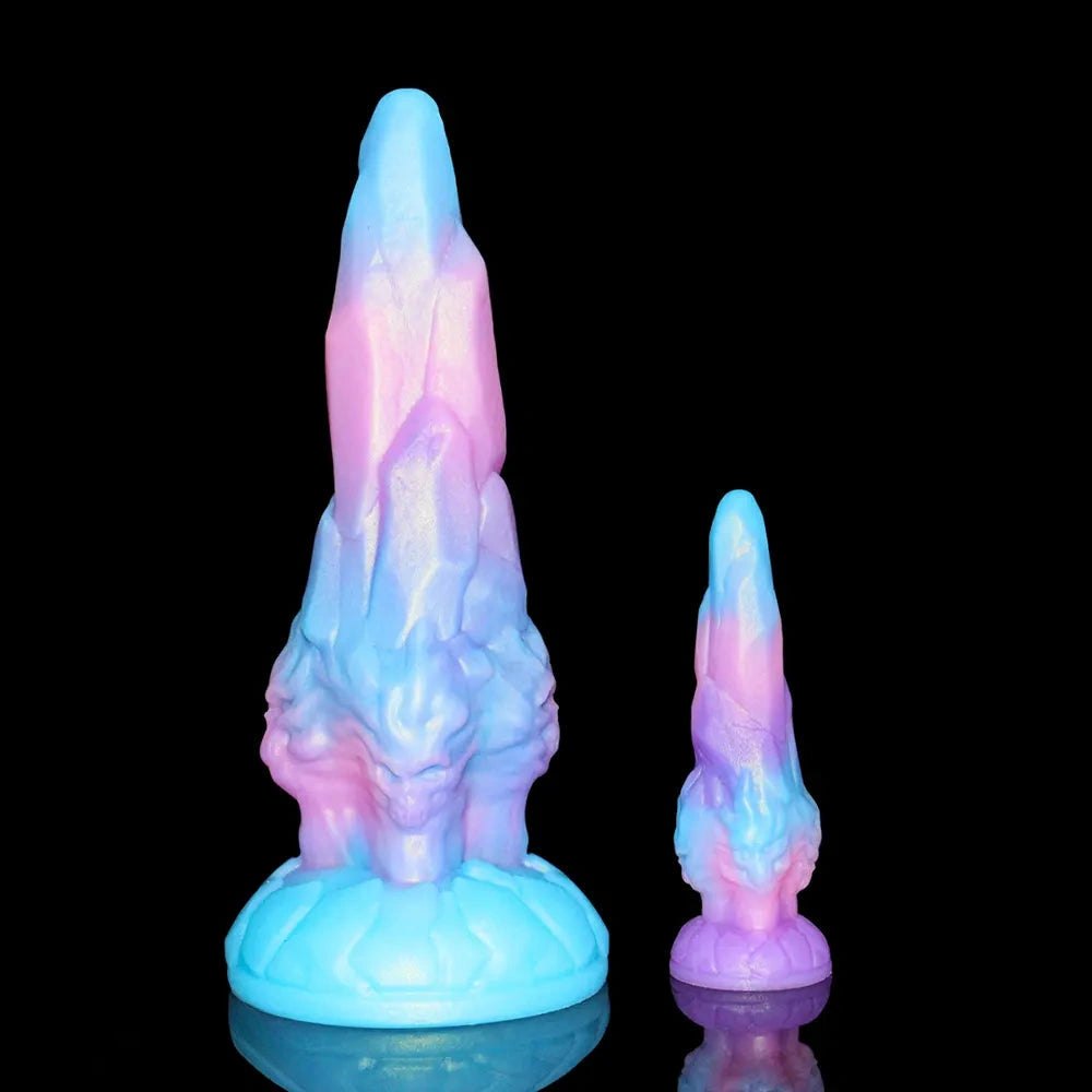 Marbled fantasy dragon silicone dildo, photo 11