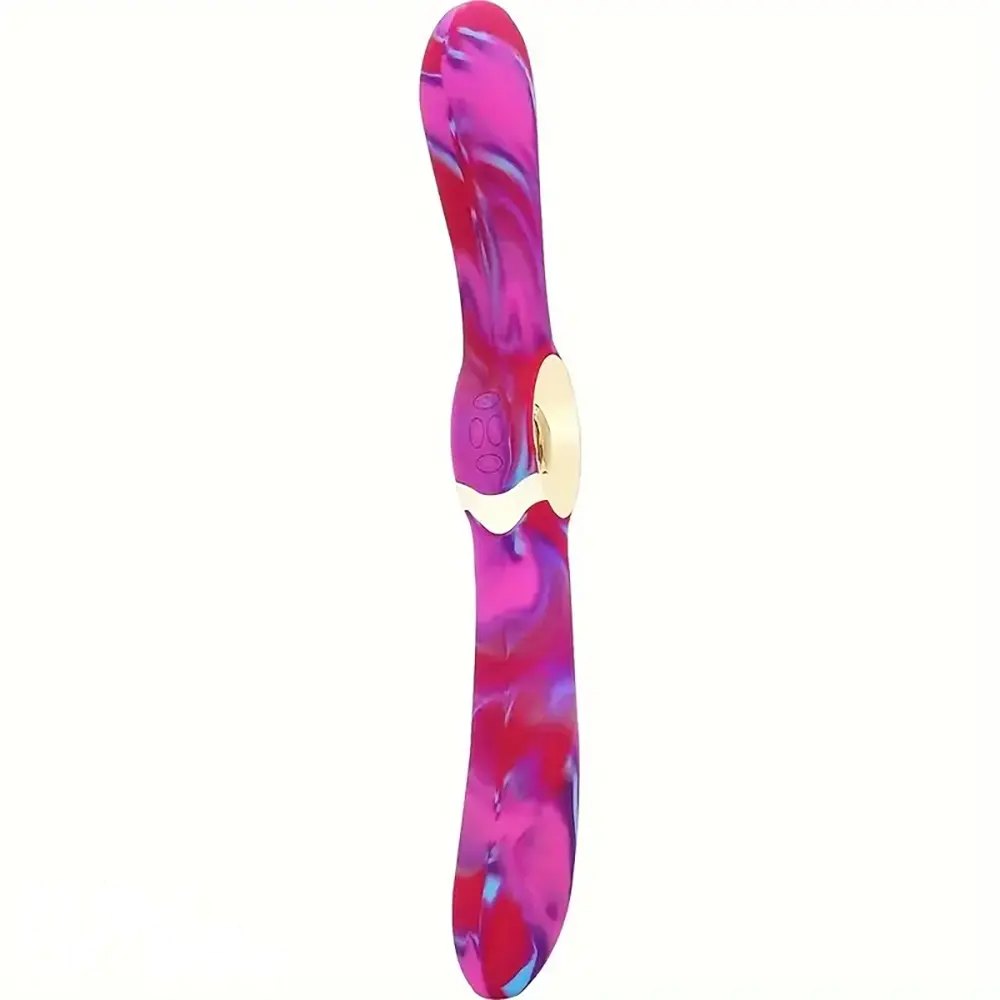 Marbled dual-ended silicone dildo, photo 2