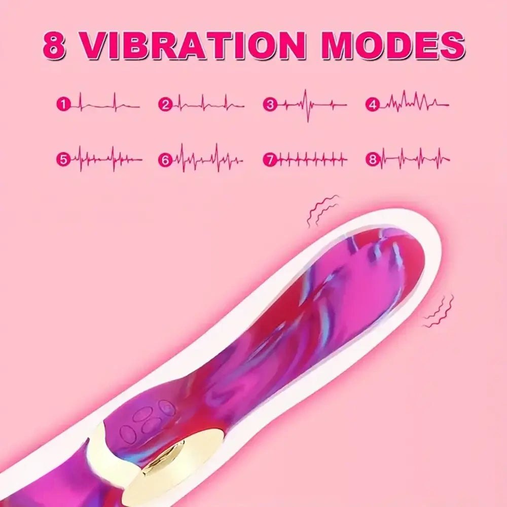 Marbled dual-ended silicone dildo, photo 7