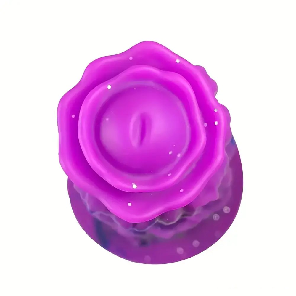 Purple and blue marbled fantasy dildo, photo 9