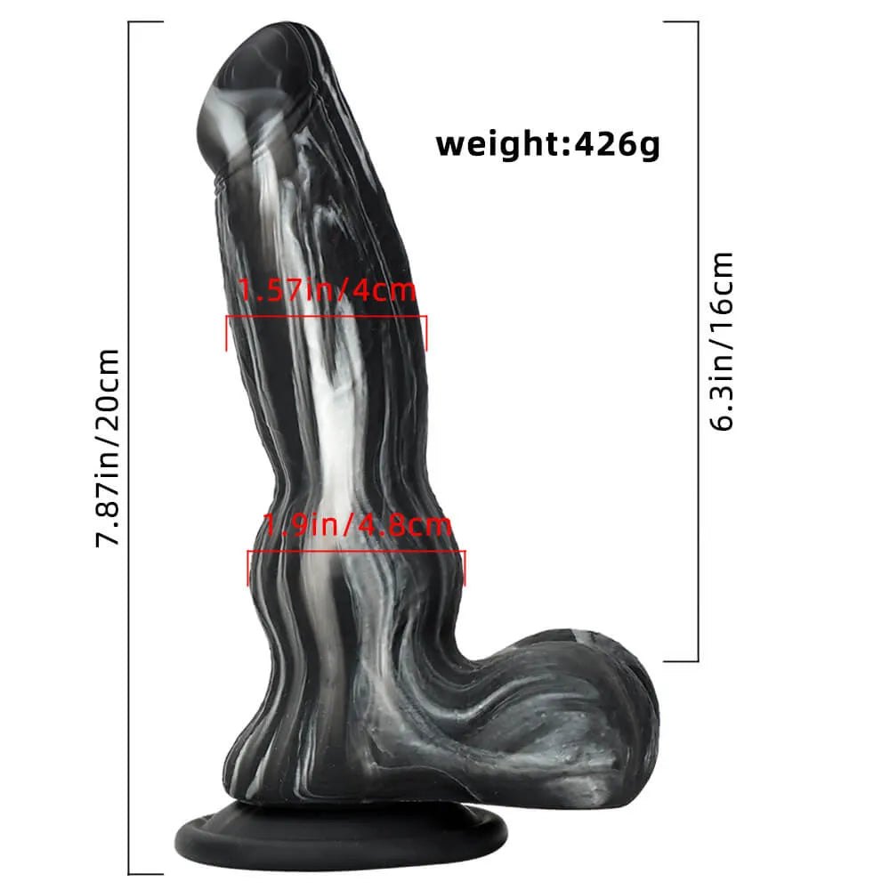 #1 marbled knot animal silicone dildo