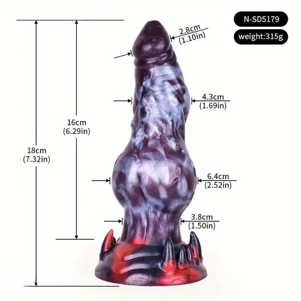 Marbled fantasy knot dildo, photo 6