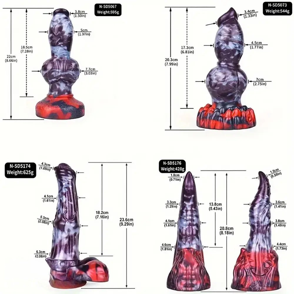 Marbled fantasy knot dildo, photo 8