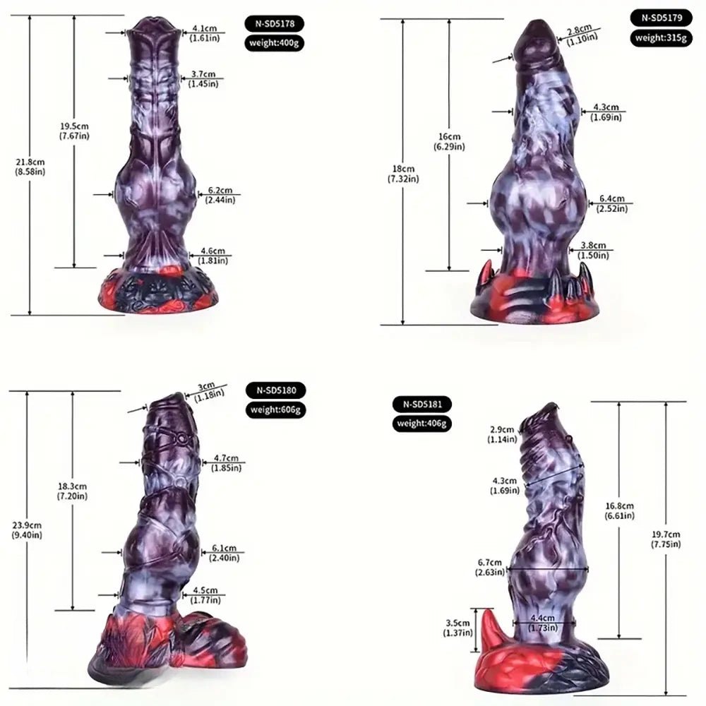Marbled fantasy knot dildo, photo 9
