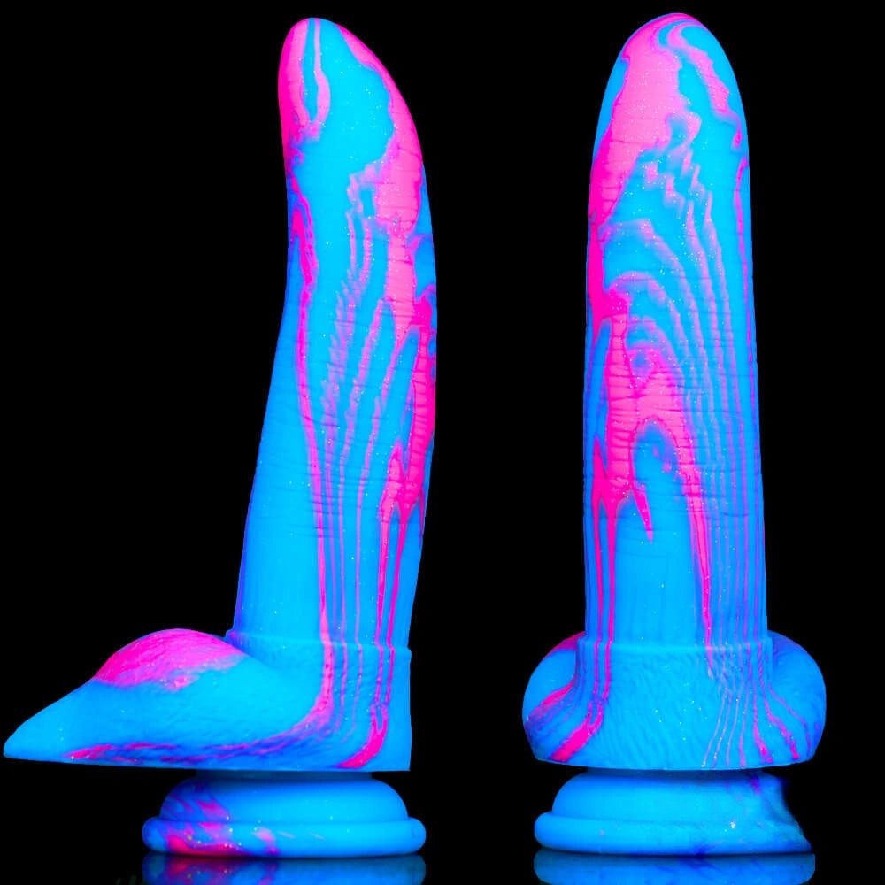 Marbled multicolor fantasy dildo, photo 10