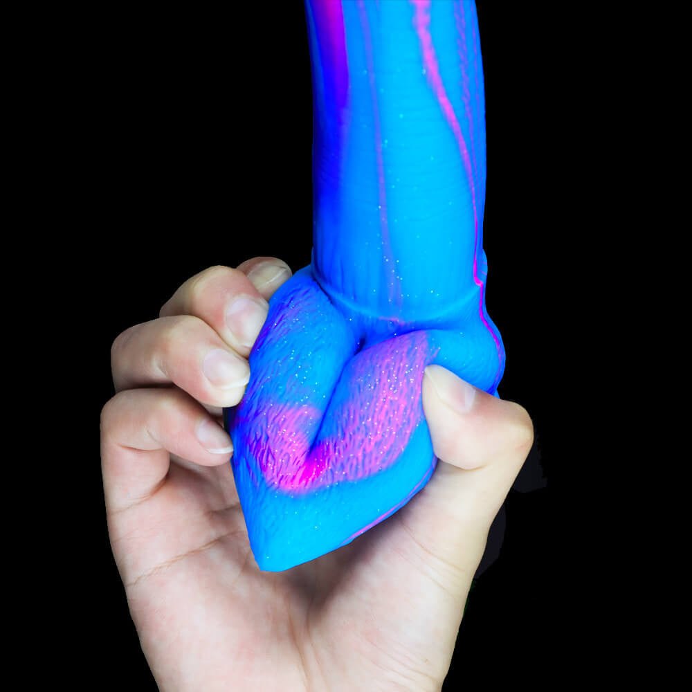 Marbled multicolor fantasy dildo, photo 7