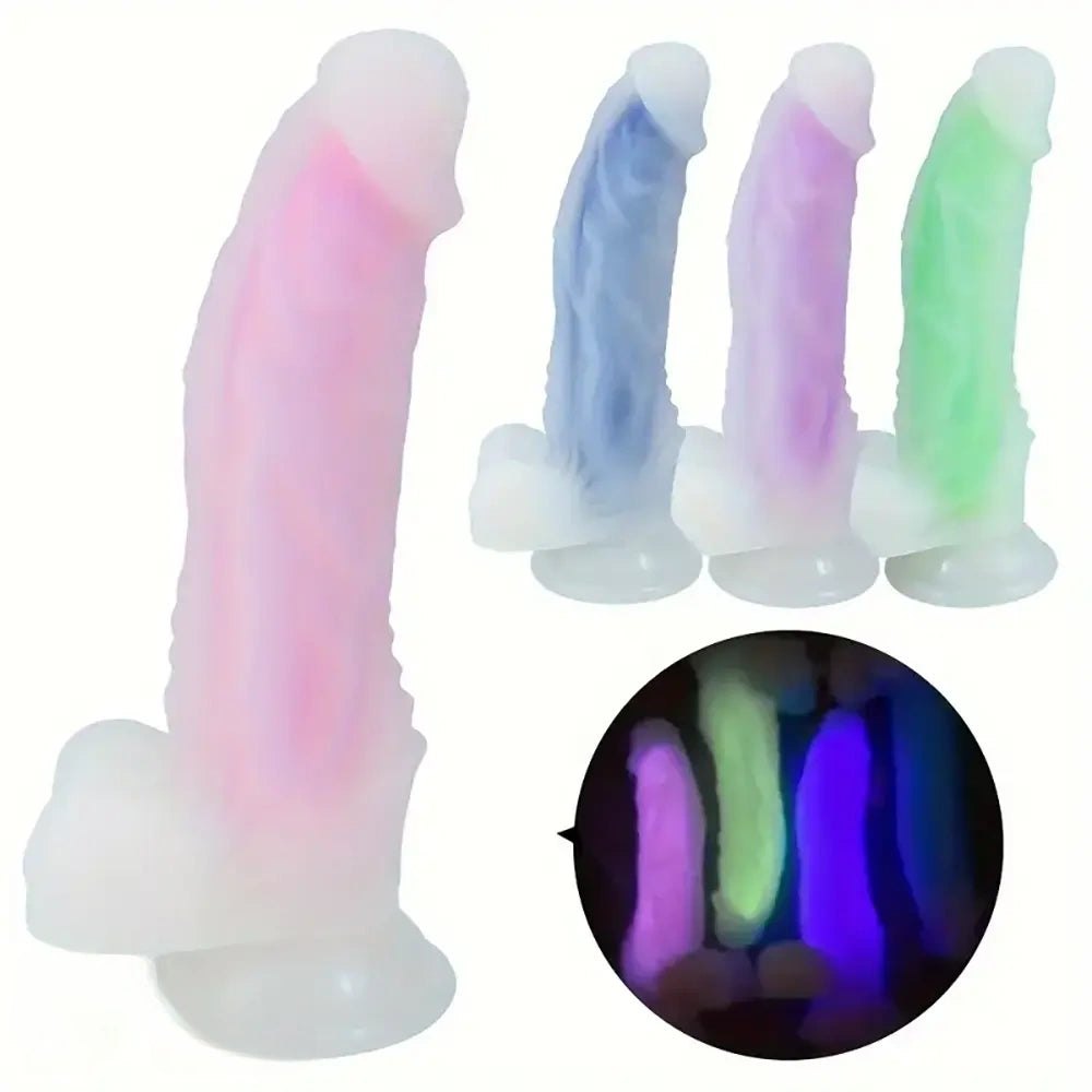 Marbled silicone realistic dildo, photo 8