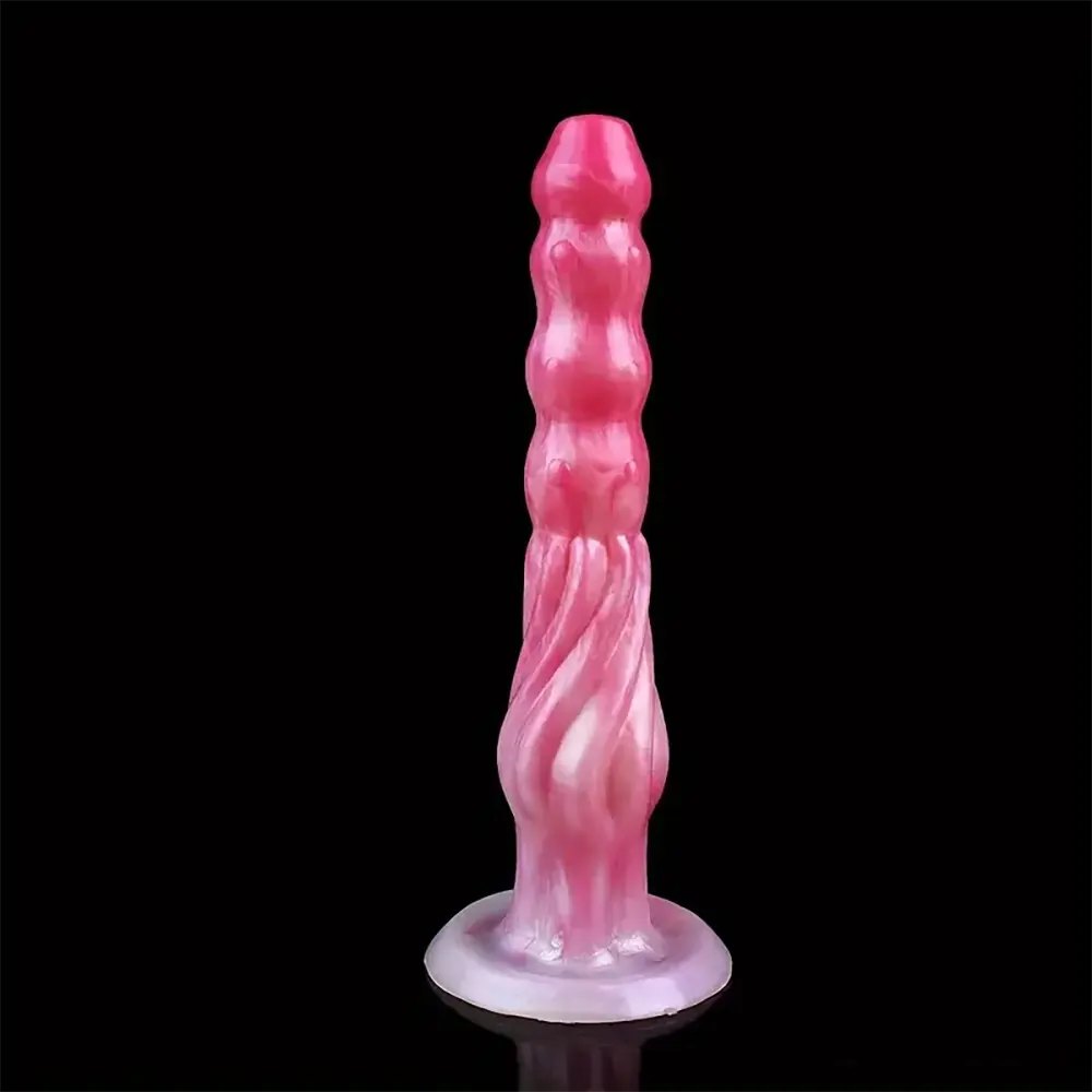 Colorful marbled fantasy dragon dildo, photo 1