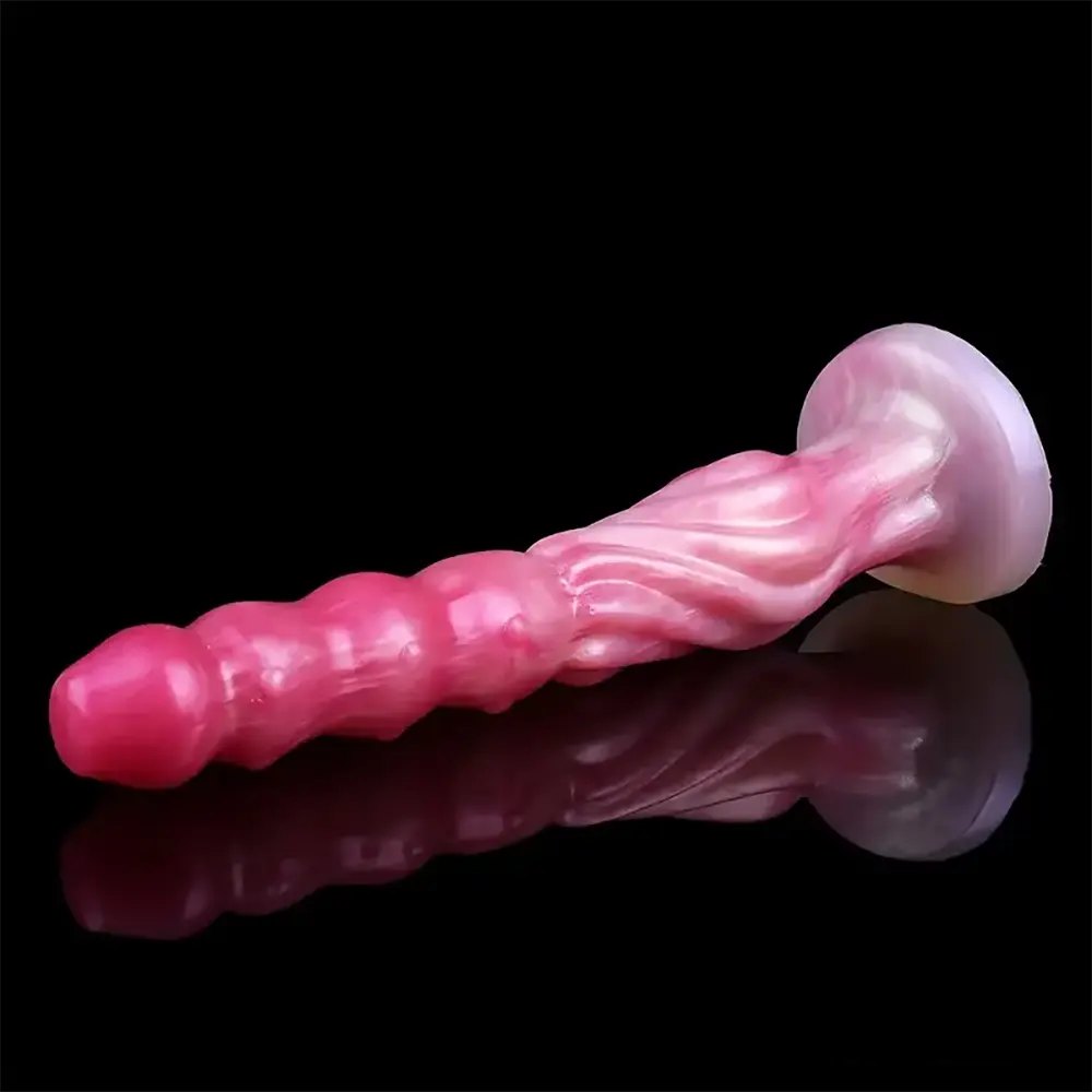 Colorful marbled fantasy dragon dildo, photo 2