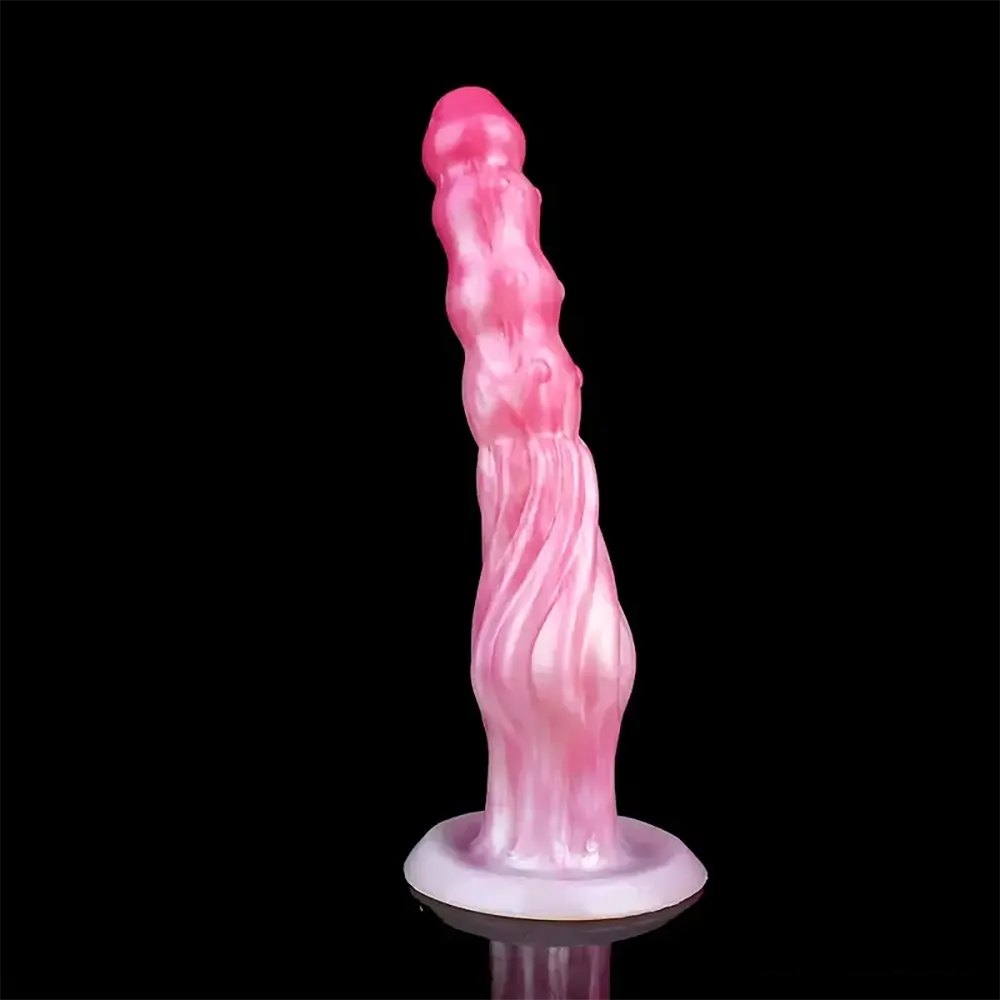 Colorful marbled fantasy dragon dildo, photo 5