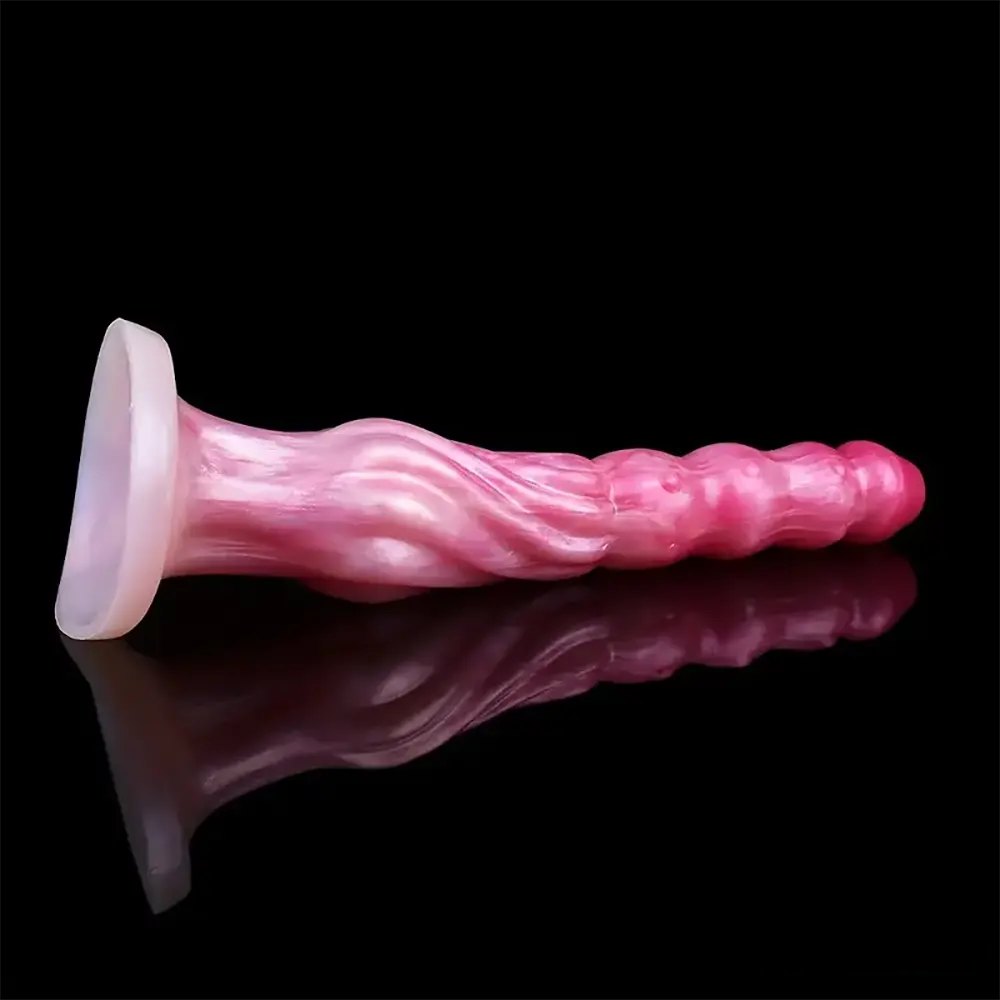 Colorful marbled fantasy dragon dildo, photo 6