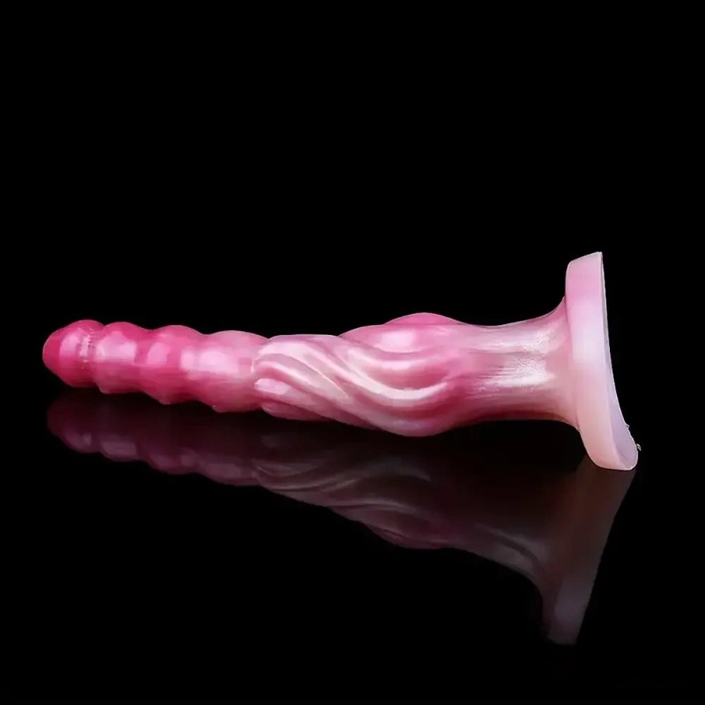 Colorful marbled fantasy dragon dildo, photo 7