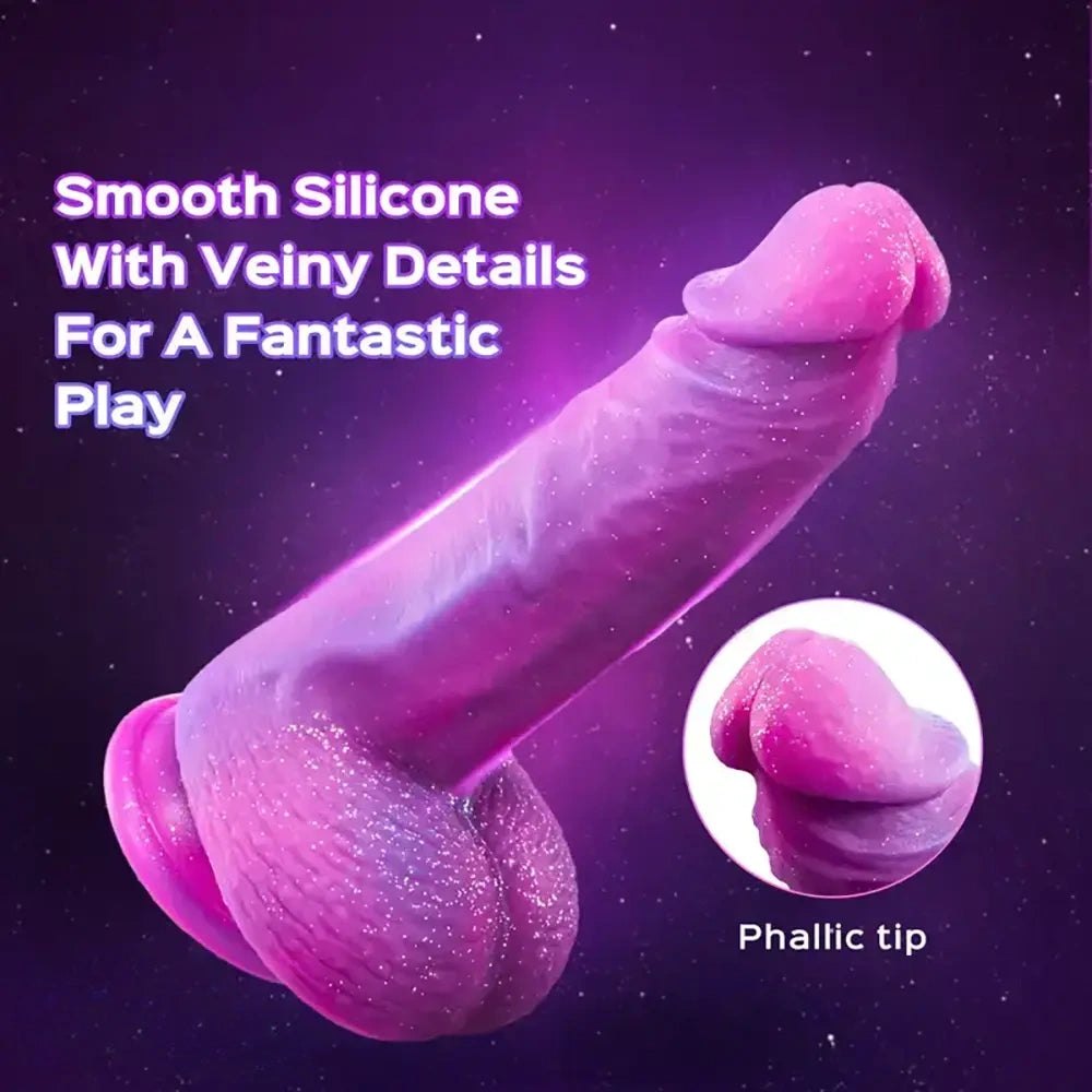 Marbled silicone realistic dildo, photo 6