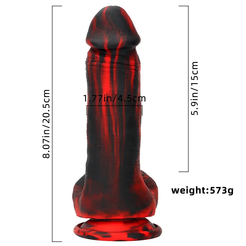 #1 marbled silicone suction cup dildo