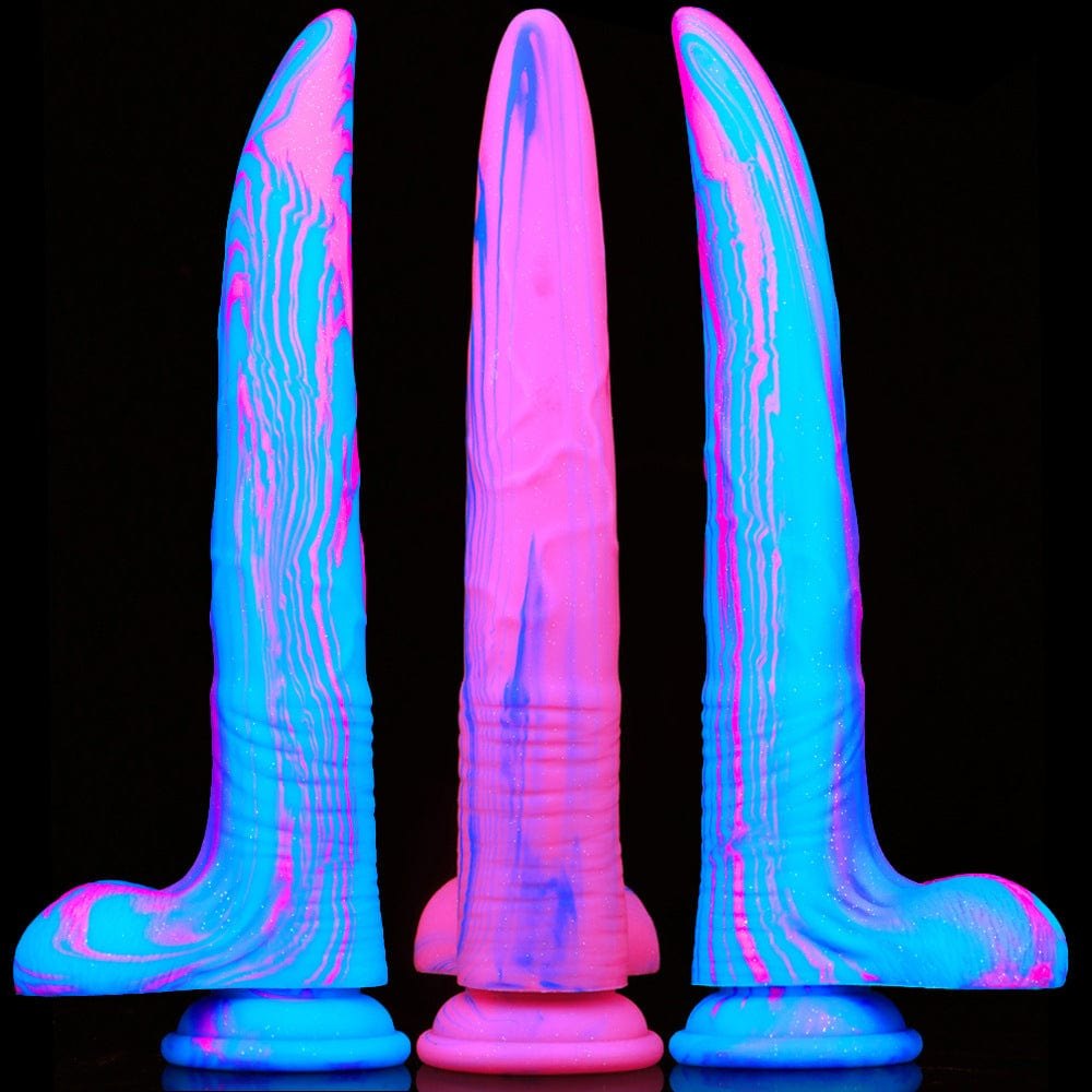 Marbled silicone suction cup dildo, photo 2