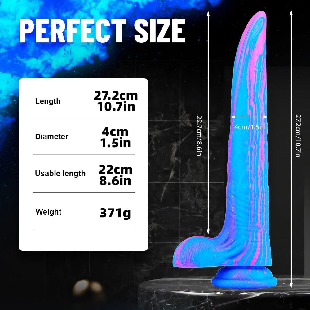 Marbled silicone suction cup dildo, photo 4