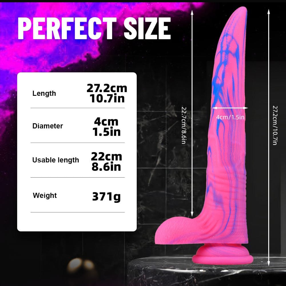 Marbled silicone suction cup dildo, photo 5