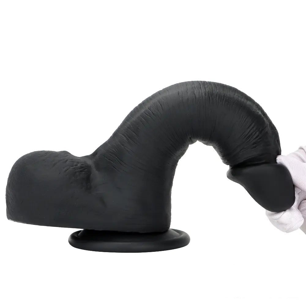 Marbled silicone suction cup dildo, photo 15
