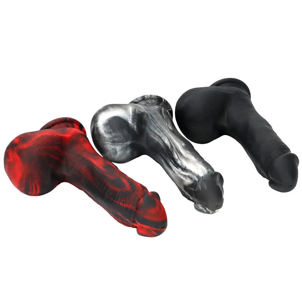 Marbled silicone suction cup dildo, photo 9